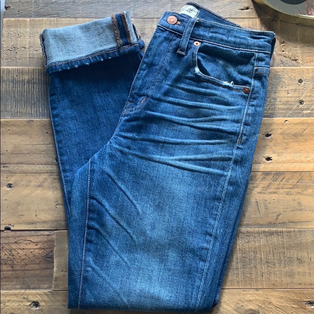 The Madewell high rise slim boyfriend jean